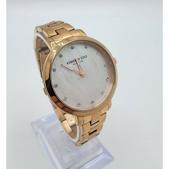 Ladies Kenneth Cole KC15173008 Pink MOP Rose Gold Quartz Watch New Battery - Picture 2 of 10
